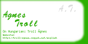 agnes troll business card
