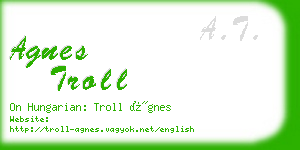 agnes troll business card